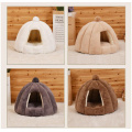 Round and semi-enclosed cat's nest kennel litter cushion