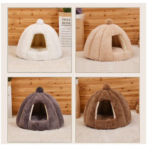 Round semi-enclosed pet nest for autumn and winter