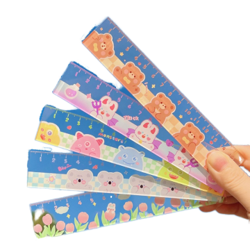 Kawaii Cartoon Animal Plastic Ruler, 15cm - Stationery for School