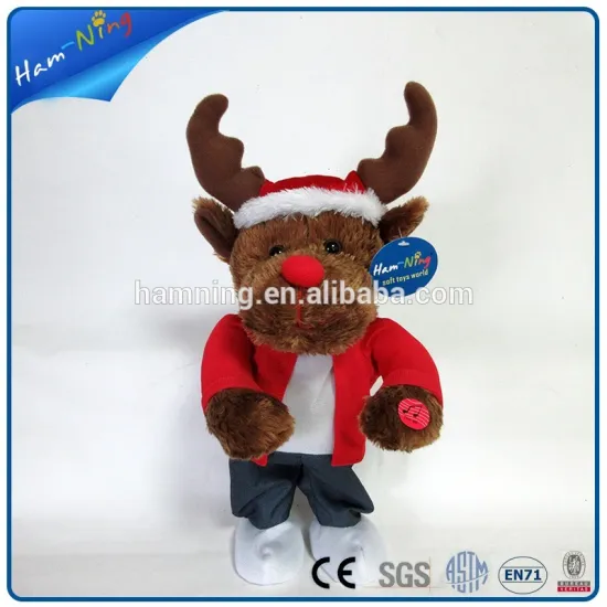 Christmas deer with twist machine core movement battery