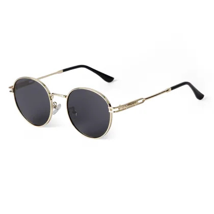 ADE WU STY9568 Metal Frame Round Sun Glasses - Luxury Vintage Shades UV 400 Protection