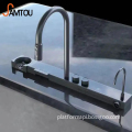 High-Quality Stainless Steel Kitchen Sink Organizer with LED Faucet and Cup Rinsing Feature