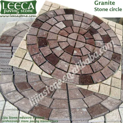 Tai ji pattern granite paving stone