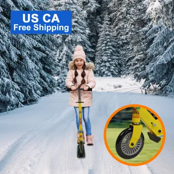 US CA Free Shipping: China Factory Wholesaling Winter Ski & Snow Scooters for Kids (2-in-1 Kick Scooter)