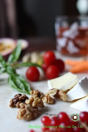 Sweet and Crispy Chinese Walnut kernels light amber