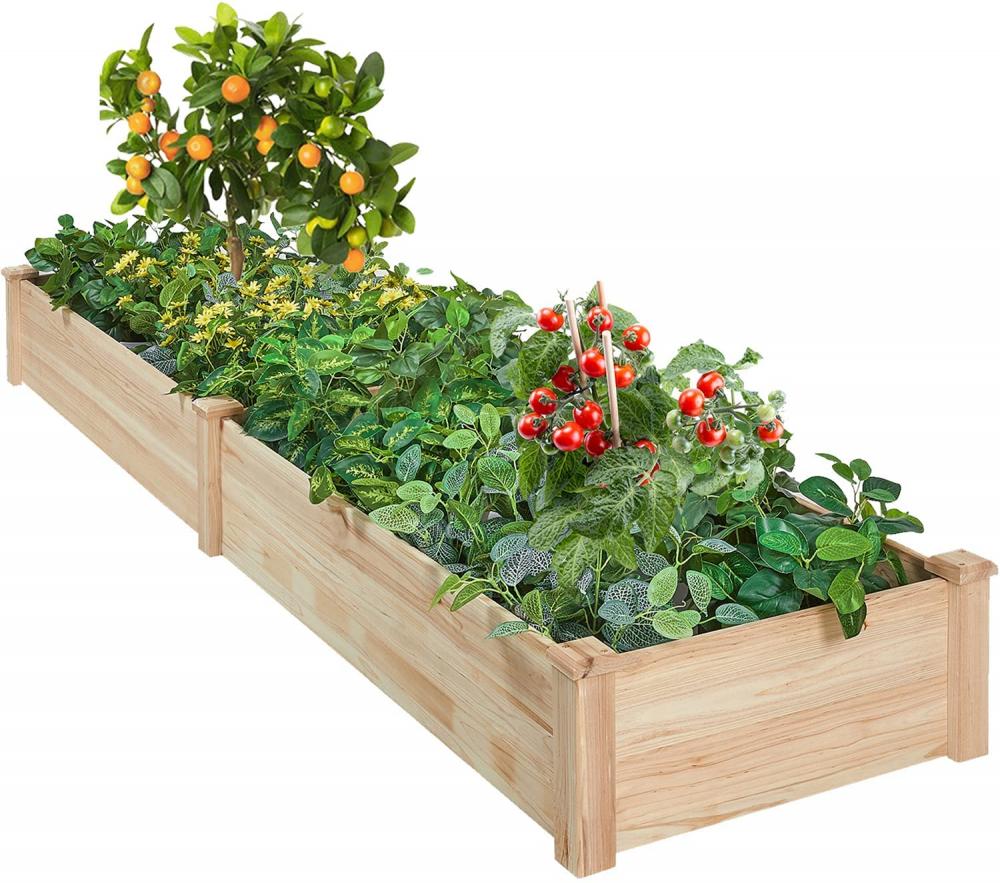8x2 FT Wood Raised Garden Bed