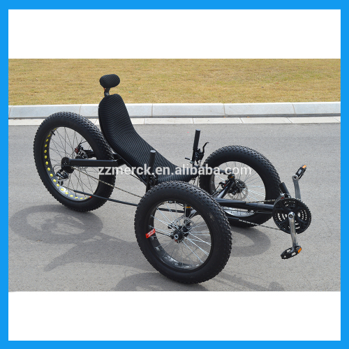 3 Wheels Best Price High Carbon Steel Frame Fat tyre Recumbent Tricycle