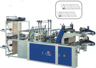 DFL Series Double Layers T-shirt Bag On Roll Making Machine