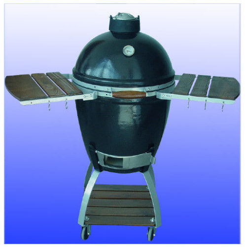Barbecue Cookers, Ceramic Kamado Grill, Oval Big Green Egg Coven For Outdoor Bbq