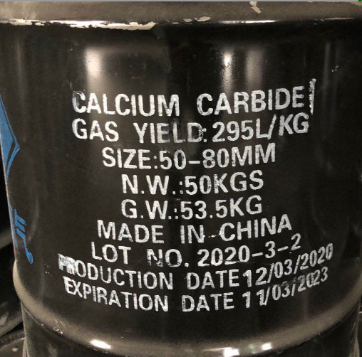 50-80mm Calcium Carbide Heavy Grade