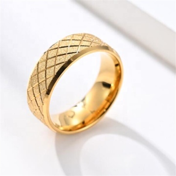 Yiwu aceon stainless steel belahan mosaik mosaic edge sandblast ring