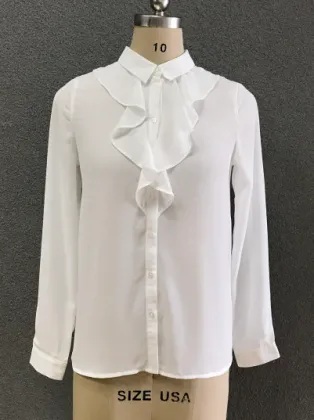 women's white chiffon shirt