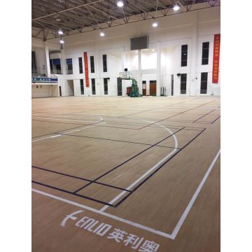 Vinyl Wood Color Indoor Basketball Court Mat