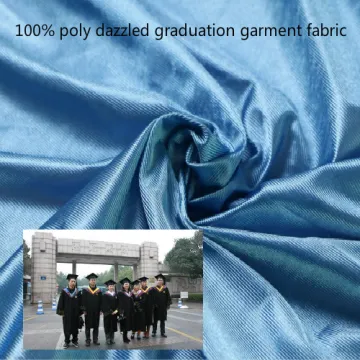 100% poly graduation garment dazzle fabric