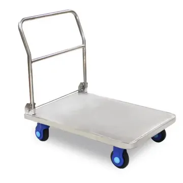 300kg Stainless Steel Carry Folding or Assembled Platform Trolley Hand Luggage Cart with Mute Caster