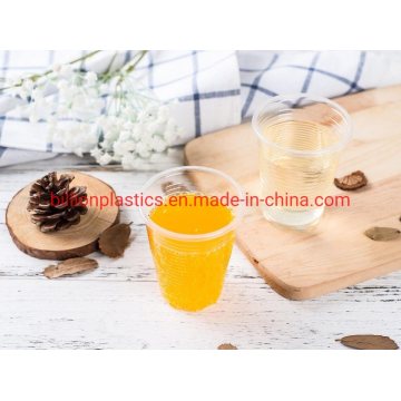 Transparent Black Plastic Spoons Disposable Plastic PP Cups for Drinks Juice or Coffee