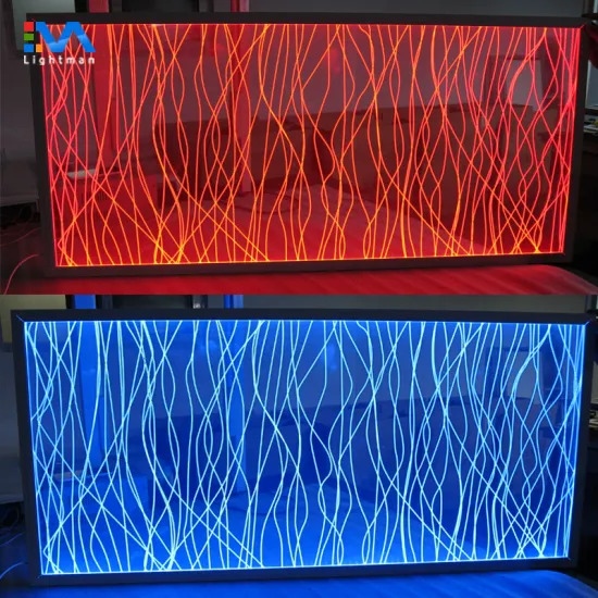 Custom Laser Logo Engraved RGB LED Panel Light 60x120cm