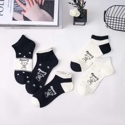 Women's Heat transfer sticker short socks