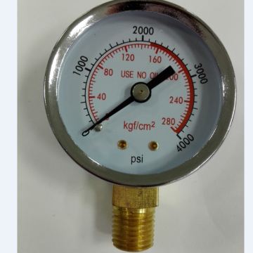 high quality small pressure gauge with brass connector gauge