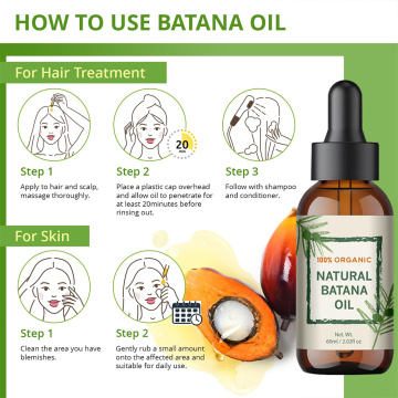 Batana Pure Batana Oil com forte óleos hidratantes de rebrota de cabelo