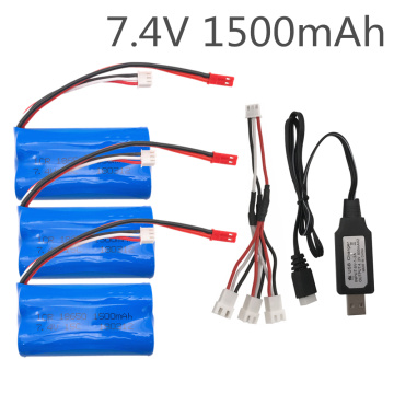 7.4 V 1500 mah Limskey power li-po lipo battery and USB charger 3in1 cable for DH9053 9101 mjx f45 9118 rc Helicopter parts