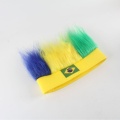 Cheering Chicken Comb Wig in Brazilian Colors