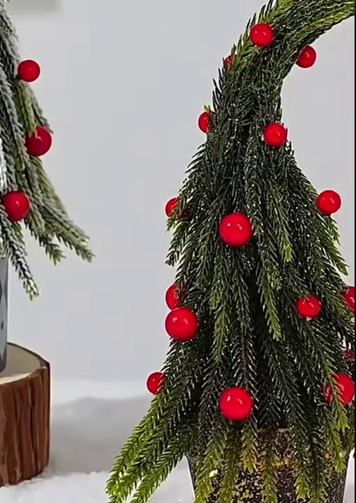 Christmas Red Gold Mini Christmas Tree
