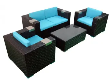 garden furniture outdoor rattan cube sofa set