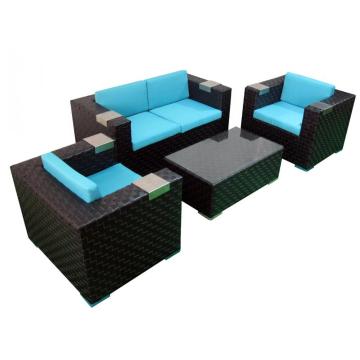 garden furniture outdoor rattan cube sofa set