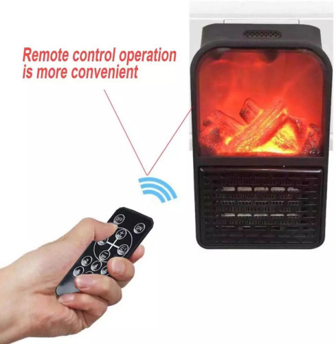 Wall-Outlet 3D Flame Quiet Portable Electric Ceramic Heaters