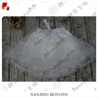 kids wholesale tutu white bowknot skirt