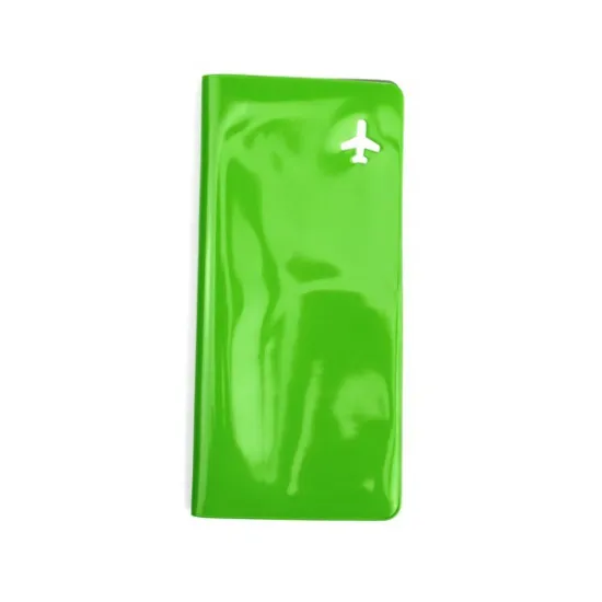 Long Colored PVC Travel Wallet With Passport Holder