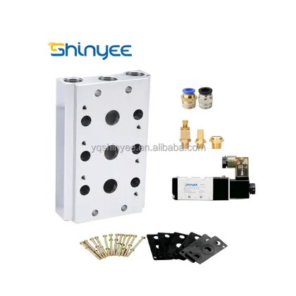 SHINYEE 4V/4A Pneumatic Solenoid Valve Base and Manifold Accessories for Pneumatic Parts