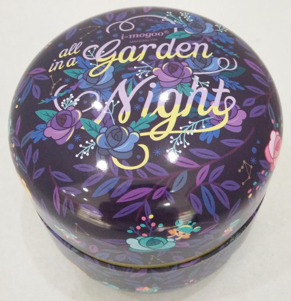 Garden Light Printing Round Tea Tin Box