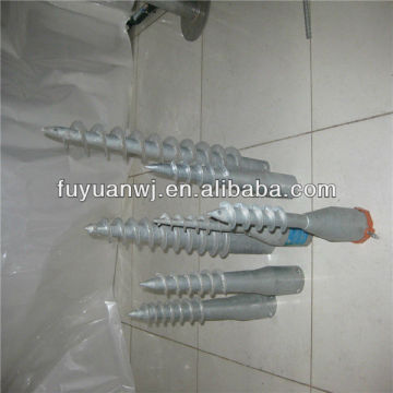 hot-dip galvanized screw anchors pole for garden(professional manufacture)