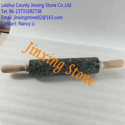New Marble Dough Rolling Pin w/ Wood Handle