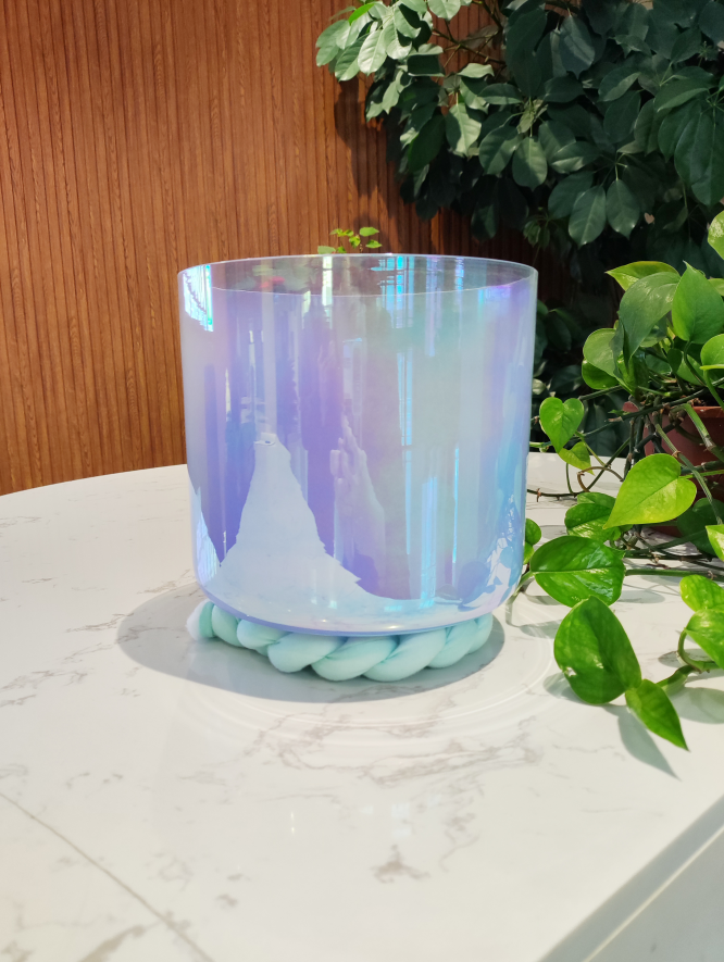 Q're sound healing crystal singing bowl two color