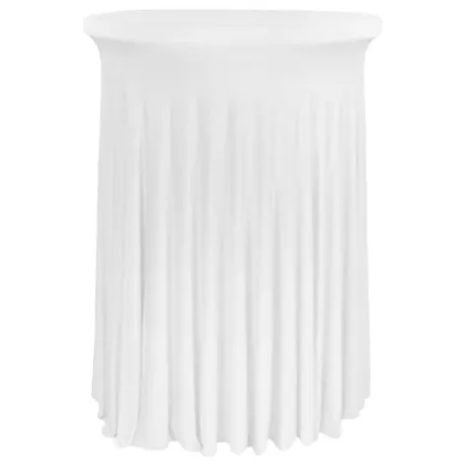 White Polyester Rectangle Tablecloth Set for Dining and Wedding Parties