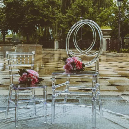 Banquet Hotel Event Wedding Outdoor Stacking Tiffany Clear Plastic Crystal Chairs