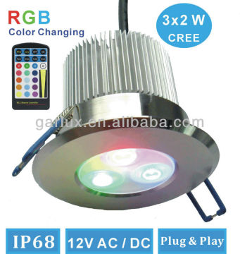 fire rated led downlights ip68 waterproof color changing led ceiling light