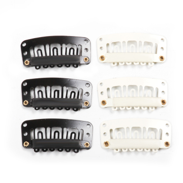 AliLeader Wholesale Black And White Color 100pcs/bag Boutique Snap Resin Hair Clip For Womens