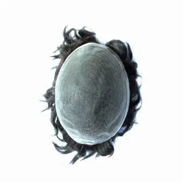 Good-quality 100% human hair men's toupee, can be dyed, factory price