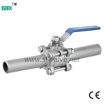 Long extended weld ball valve