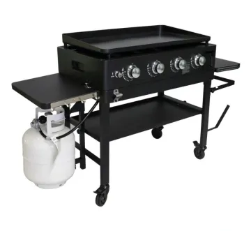 Outdoor 4 Burner BBQ Grill Household Flat Top Gas Plancha Griddle