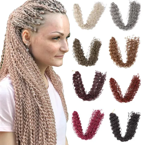 Wholesale Colorful 28-inch Zizi Senegal Twist Box Braids (26 Strands) Synthetic Hair Extensions - Long Micro Box Braids