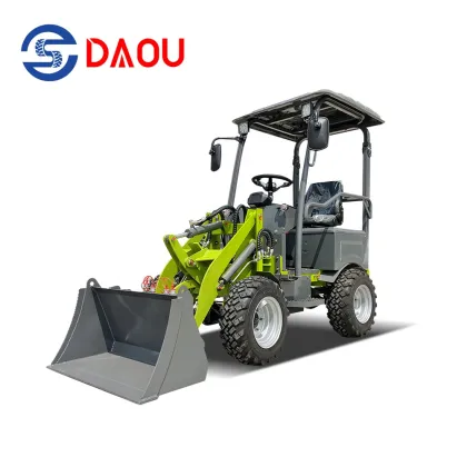 Qingzhou Manufacturer 4WD Mini Electric Articulating Wheel Loader with Pallet Fork