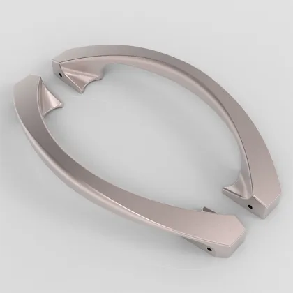 curved glass door handle