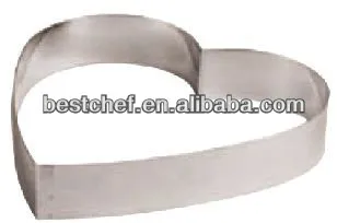 18-10 stainless steel Heart mousse ring