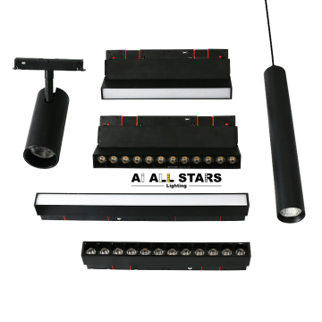 Ticari LED Manyetik Track Aydınlatma Sistemleri: 12W - 48W Spot Izgara Taşıma Işığı