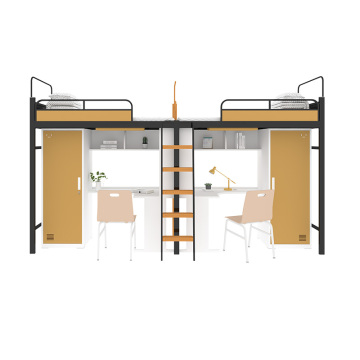 High Quality Factory Dormitory Furniture Set: Bed with Storage Cabinet and Study Desk